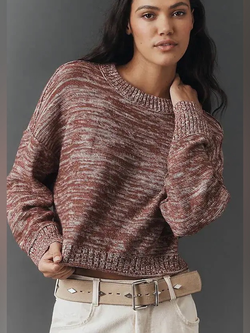 NWT Size XL - Goldie Wool Blend Long-Sleeve Crew-Neck Sweater (US$ 158)
